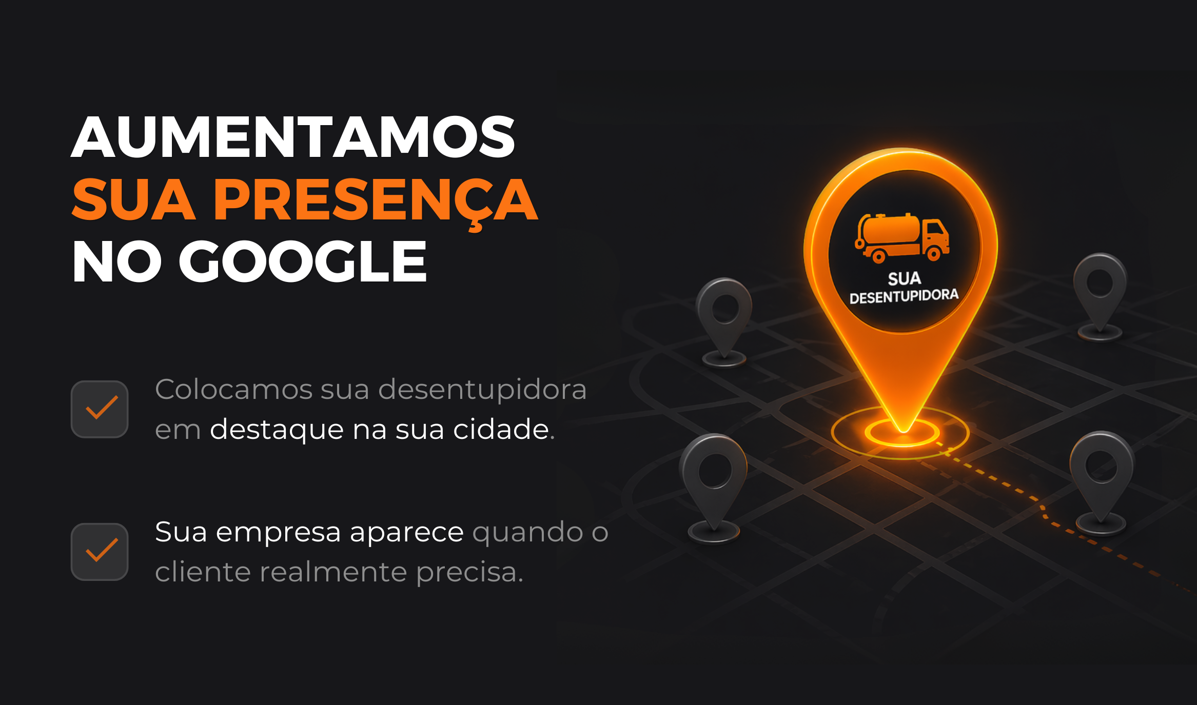 Aumentamos sua presença no Google